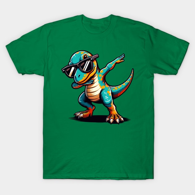 Dabbing Dino T-Shirt by Muslimory